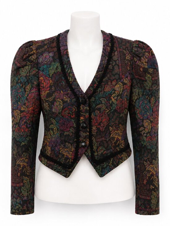 Cachet Jackets & Blazers - Vintage Cachet Floral Tapestry Jacket